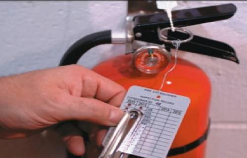 Inspection of fire extinguisher