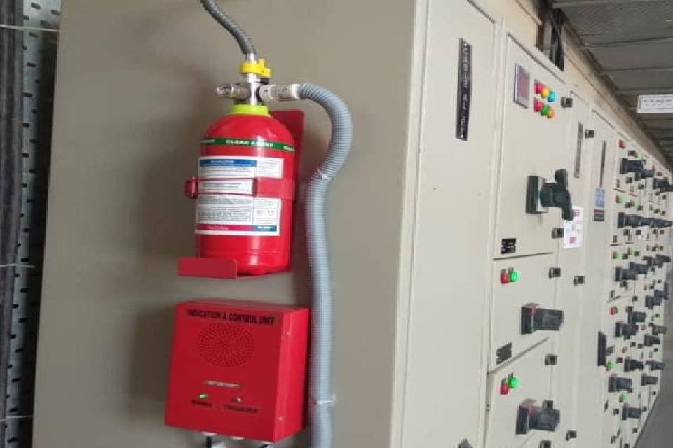 How does a fire suppression system work